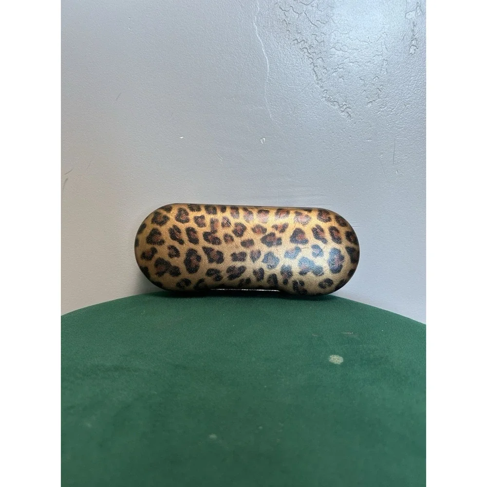 GUESS Leopard Print Eyeglass Case Clamshell Hard Case